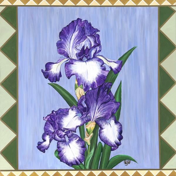 Stain Glass Purple Iris