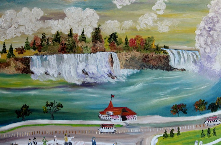 The Falls-Vintage Card