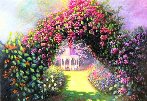 Gazebo Beneath An Arbor