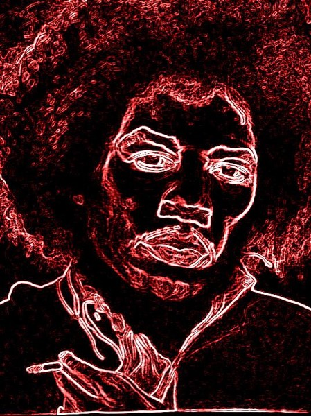 Jimi Hendrix...Digitized in Color