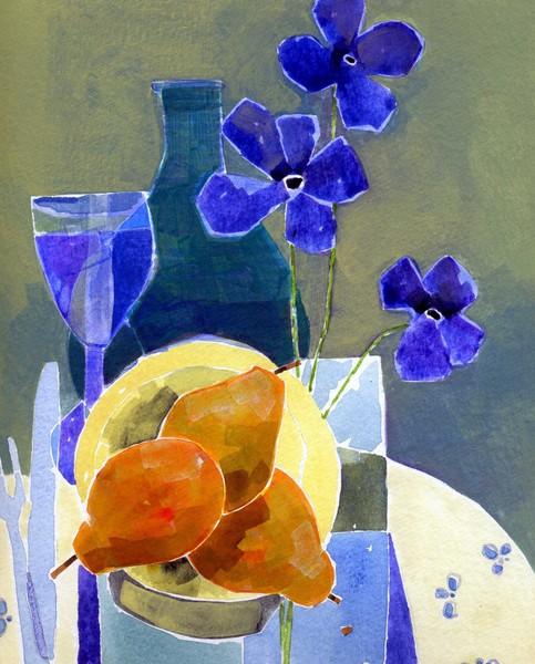 Bottle and Pears.