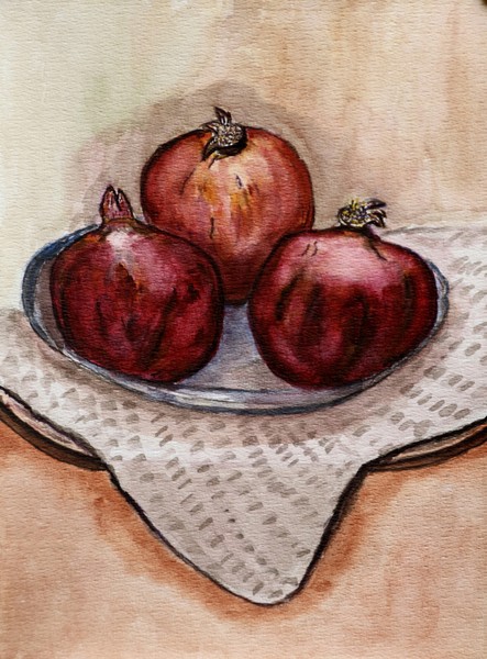 a ripe pomegranate