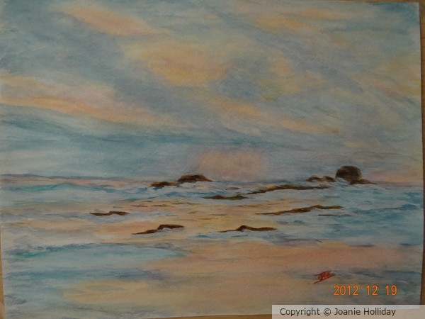 BEYOND THE SUNSET-WATERCOLOR
