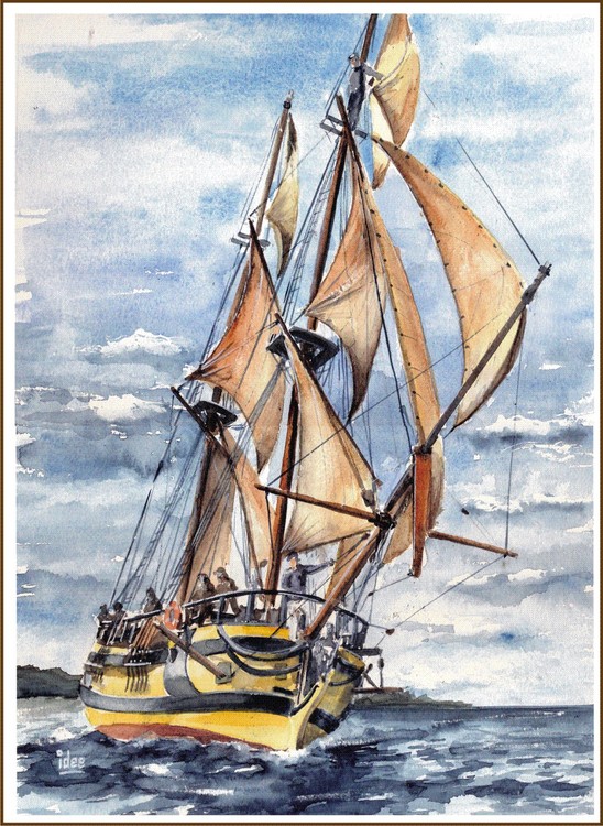 Another view of the brig La Grace