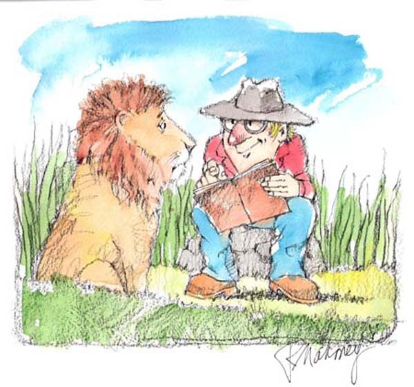 Lion and man