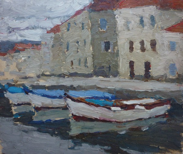 etude with the boats