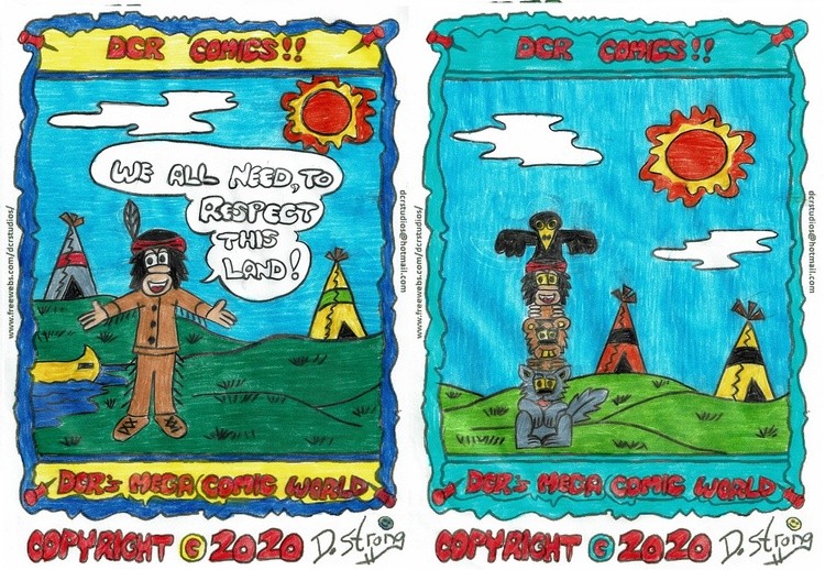 Chief Red Pine and Totem Pole