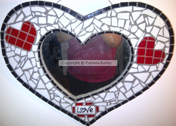 Heart mirror mosaic