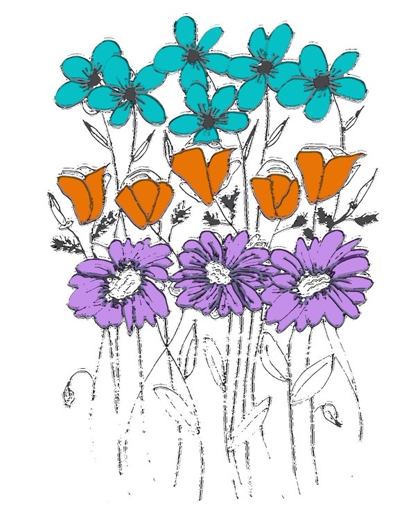 colorful cartoon bouquet