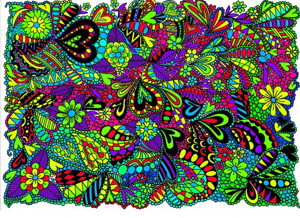 hearts and flowers multi