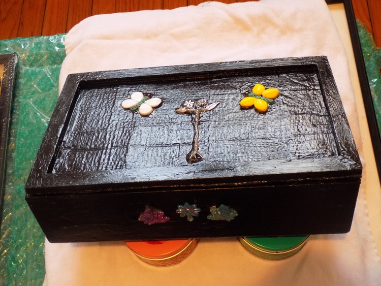 Upcycled Black Jewelry Box