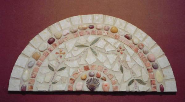 Mosaic Arch with pebbles & Shell