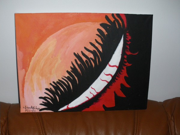 a broken eye