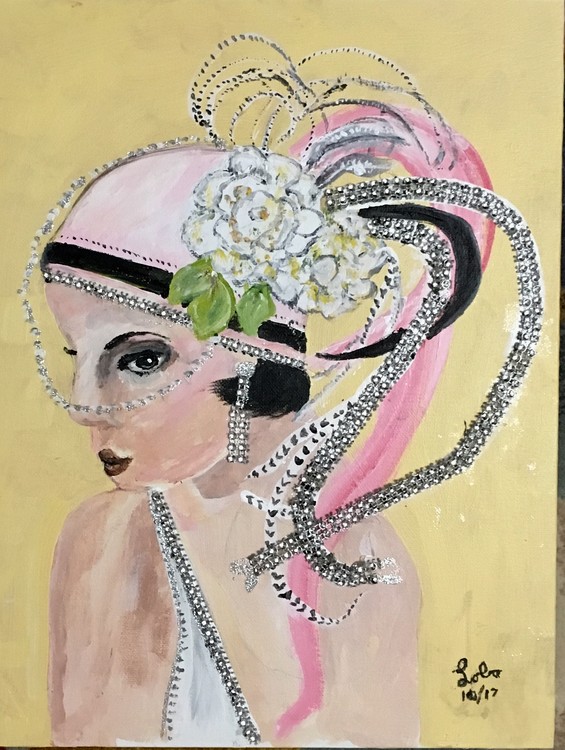Lady in rhinestones