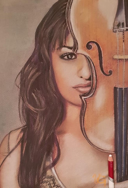 woman with violin