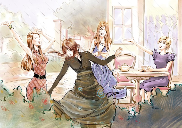 dancing in the rain