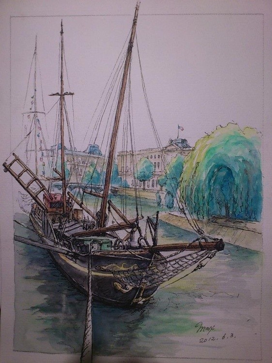 90 min. Quick Sketch Paris (no title)