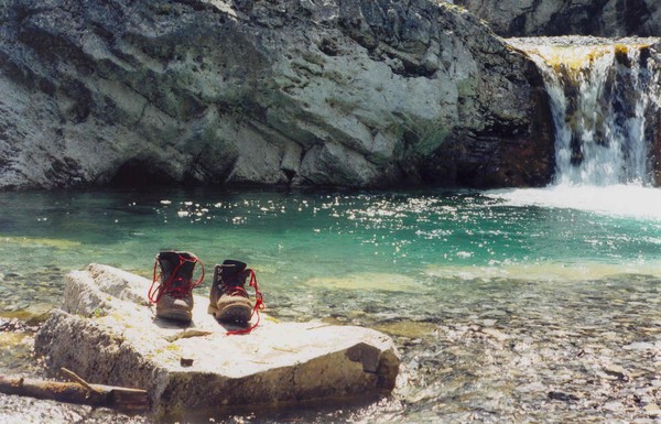 Boots at Junction Waterfall
