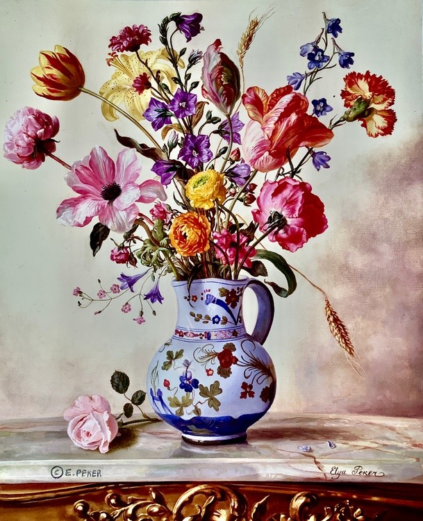 Flowers in Country Jug