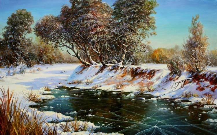 Frozen backwater