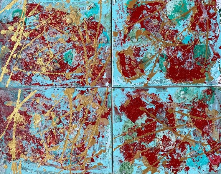 Vibrant abstract composition