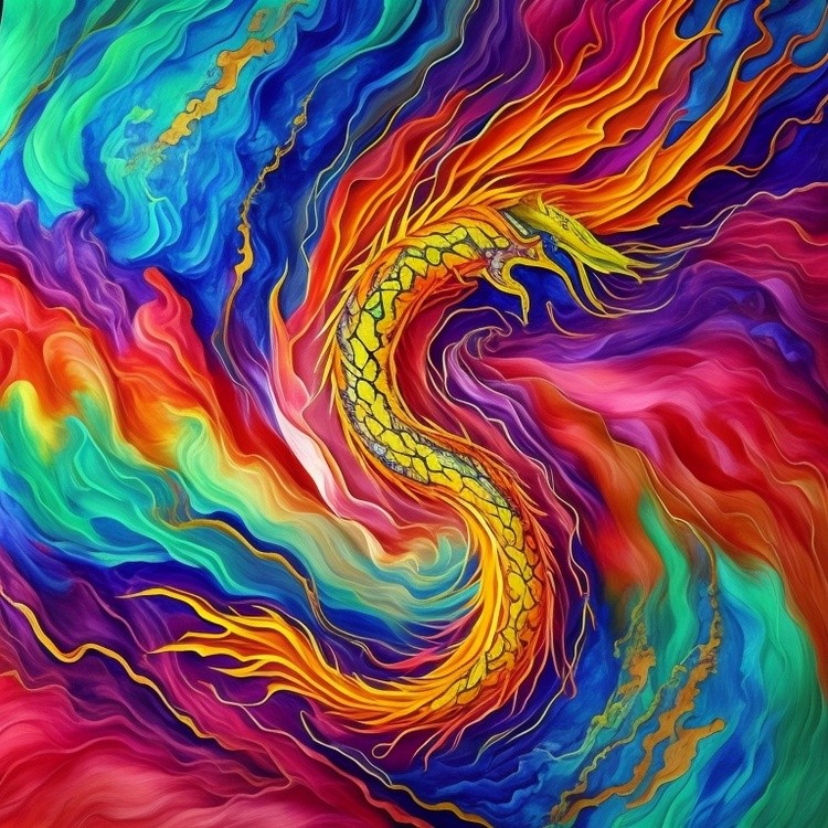 A captivating swirl of oil and alcohol ink c 1