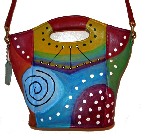 Funky Abstract Coach Leather Bag