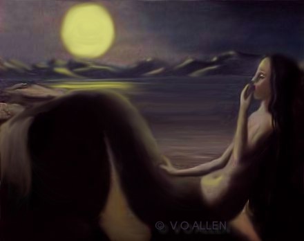 A MERMAID YAWNS