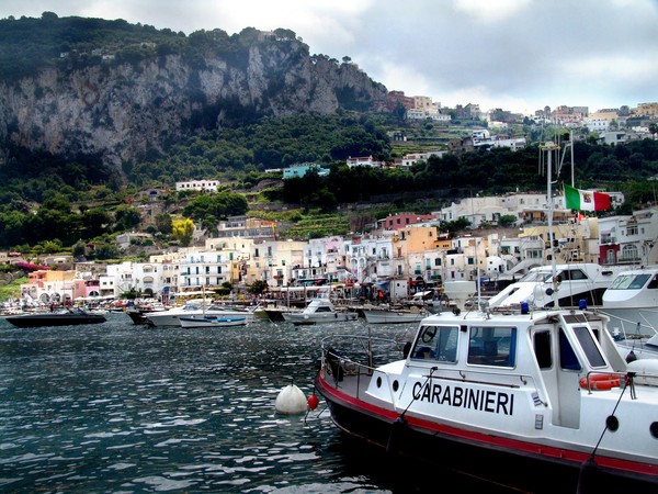 Carabineri boat in Capri, Italy