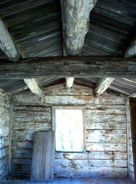 Inside Mill Camp Log Cabin 