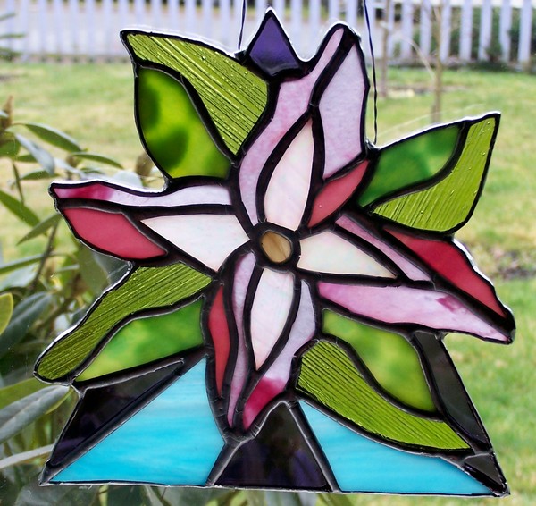 Triangle Floral Suncatcher