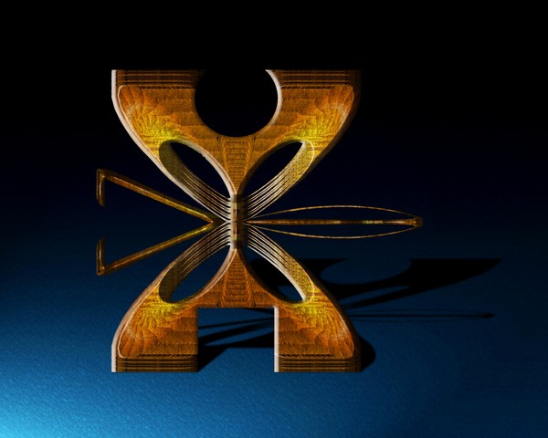 Multi-Shaped Wood Sculpture