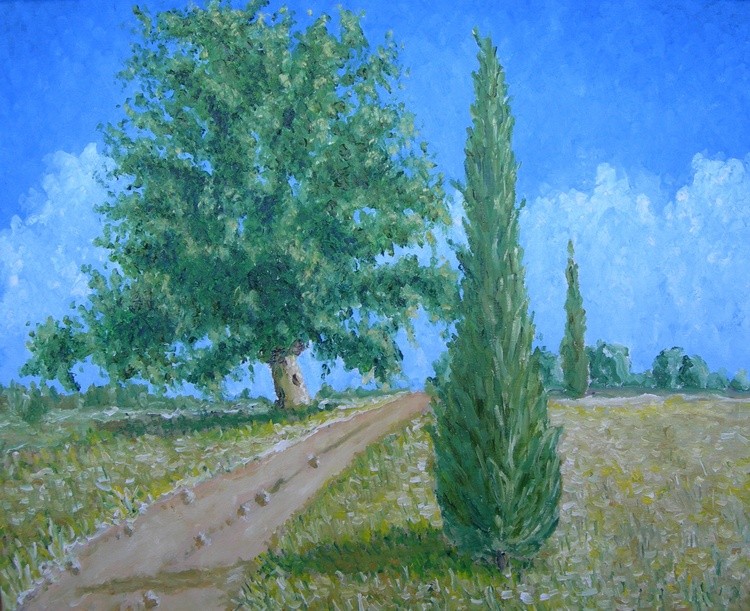 Paisagem com Ciprestes