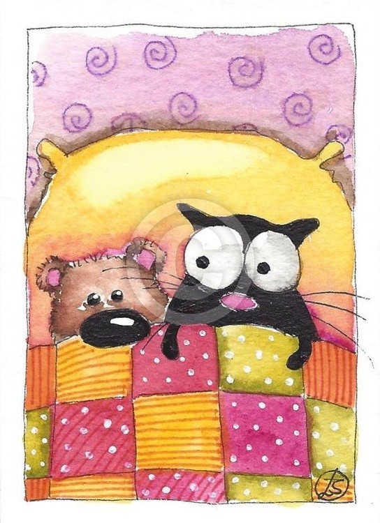 Teddy in the bed