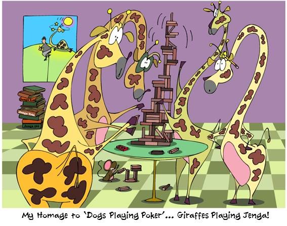 Giraffes Playing Jenga