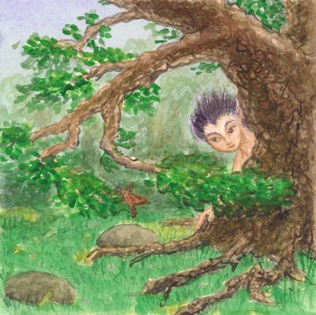 Behind the Tree