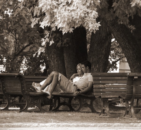 couple on bench