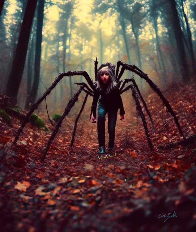 Spider Woman on the Hunt