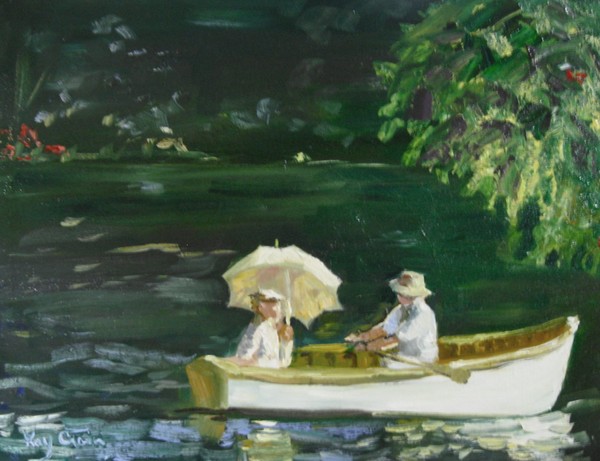 Boating on the lake