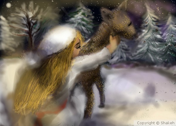 The deer and the girl