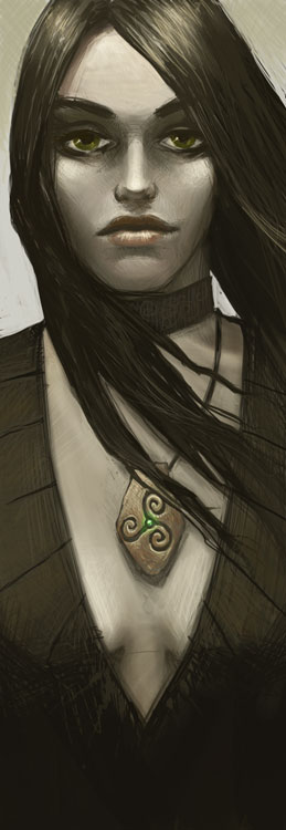 Woman with Celtic Stone