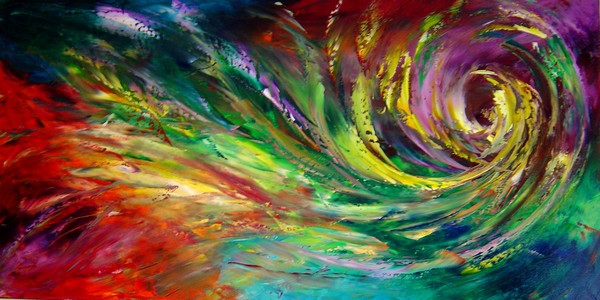 Original oil palette knife painting 48