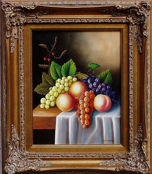 Peaches and grapes