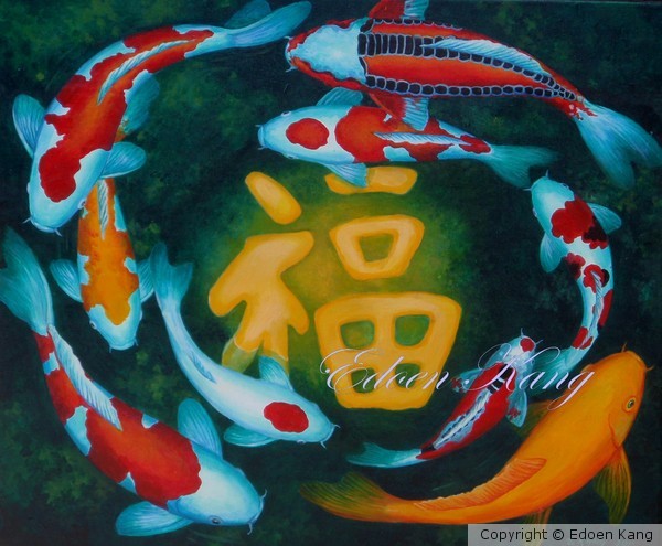 Auspicious Koi Pond Series 8
