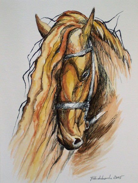 Horse Art Giclee Print On Canvas
