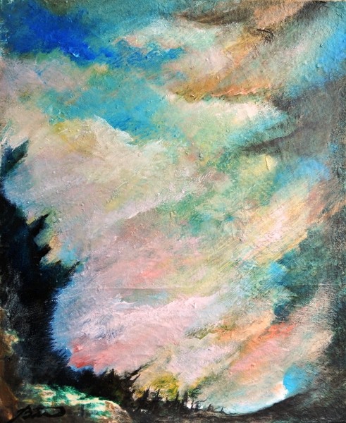 City behind the Sky...34x28cm