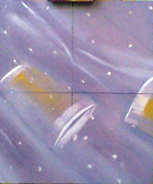 Still Life with see through voile over the top