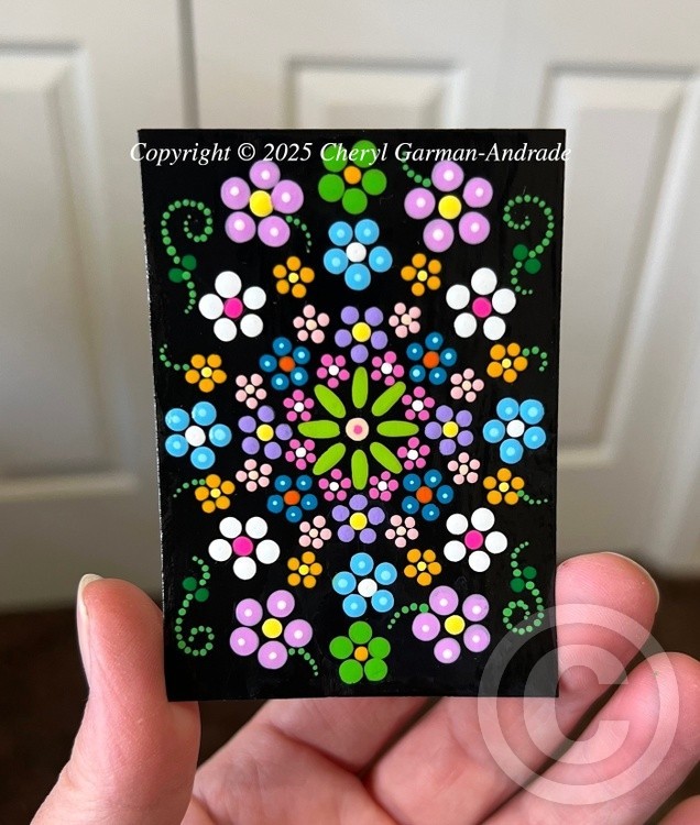 Flower Mandala Dot Art ACEO