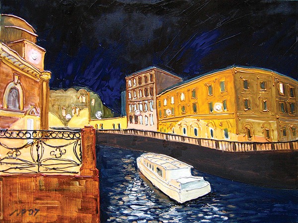 St. Petersburg. Moika late evening.