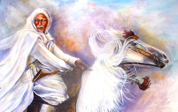 Man Riding Arabian Stallion